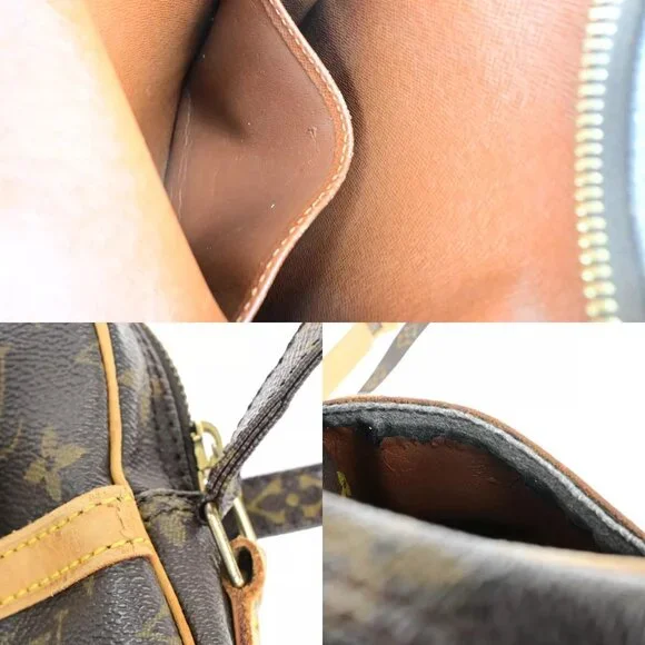 LOUIS VUITTON Danube Shoulder Bag Monogram Leather Brown France